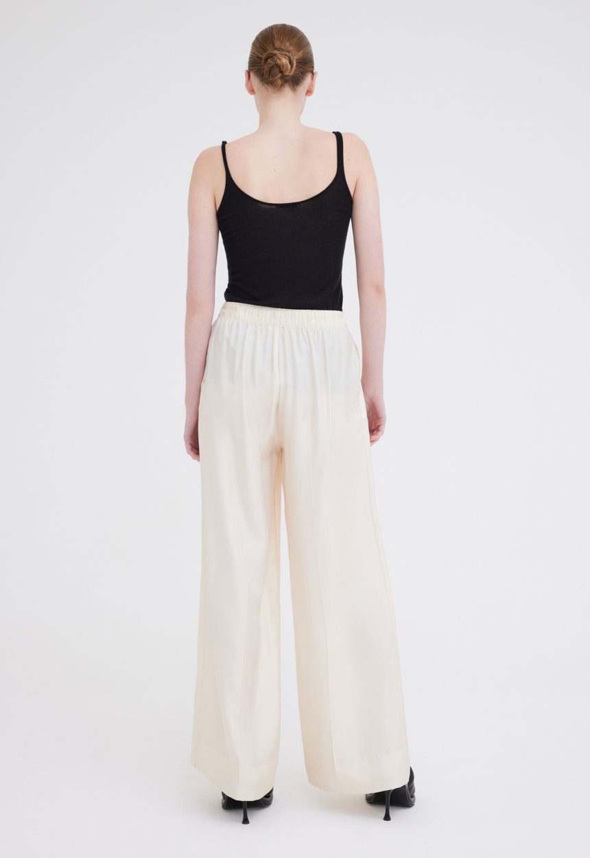 Jac + Jack Seta Silk Pant - Cloth Cream